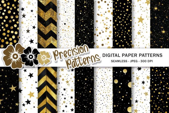 Download Black Gold Glitter Digital Paper - Glitter digital paper Collection
