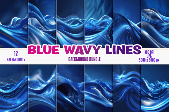 Download Blue Wavy Lines Background Pack - Background pack Collection
