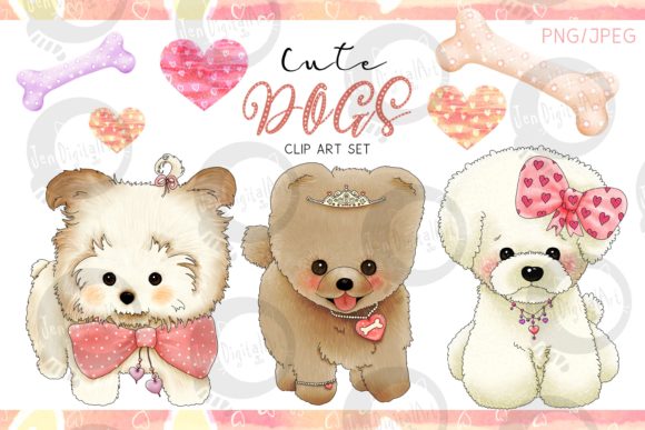 Download Cute Dogs | Designer Clip Art Set - Clip art Collection