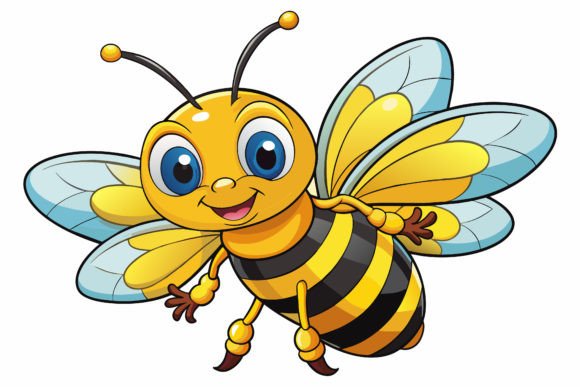 Download A Cute Smiling Bee Vector Illustration - Premium Bundle