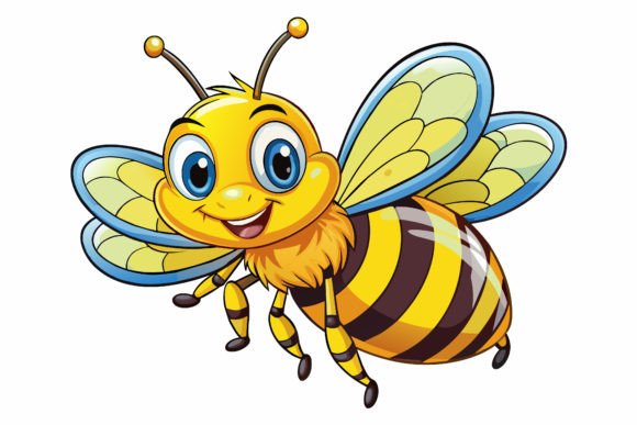 Download A Cute Smiling Bee Vector Illustration - Premium Bundle