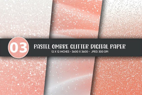 Download Pastel Ombre Glitter Digital Paper - Glitter digital paper Collection