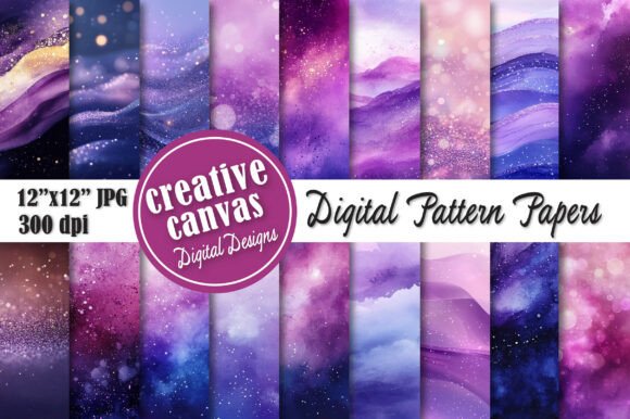 Download Cosmic Glitter Digital Paper - Glitter digital paper Collection