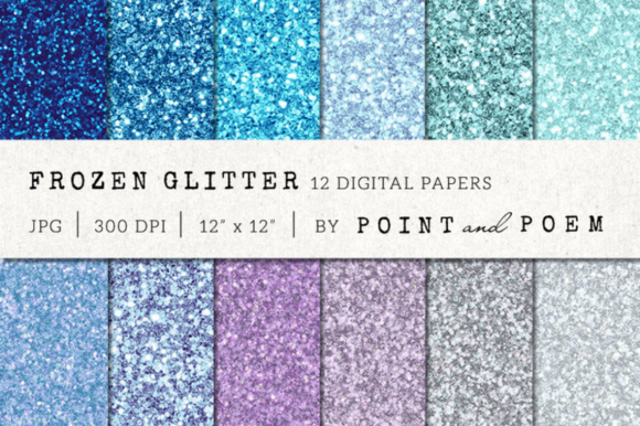 Download Frozen Purple Blue Glitter Digital Paper - Glitter digital paper Collection